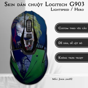 Skin dán chuột Logitech G903 mẫu Joker joke02 | Miếng dán Film 3M chống trơn trượt