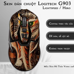 Skin dán chuột Logitech G903 mẫu Xích Hổ Thần Vương lsm056 | Miếng dán Film 3M chống trơn trượt