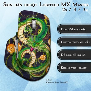 Skin dán chuột Logitech MX Master 2s / 3 / 3s mẫu Dragon Ball 7vnr003 | Miếng dán Film 3M chống trơn trượt