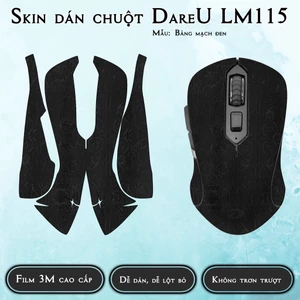 Skin dán chuột DareU LM115 mẫu Bảng mạch đen | Miếng dán chống trơn trượt