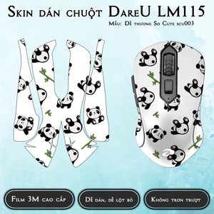 Skin dán chuột DareU LM115 mẫu Dễ thương So Cute scu003 | Miếng dán chống trơn trượt