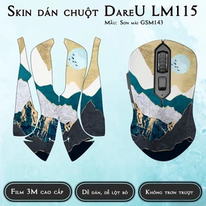 Skin dán chuột DareU LM115 mẫu Sơn mài GSM143 | Miếng dán chống trơn trượt