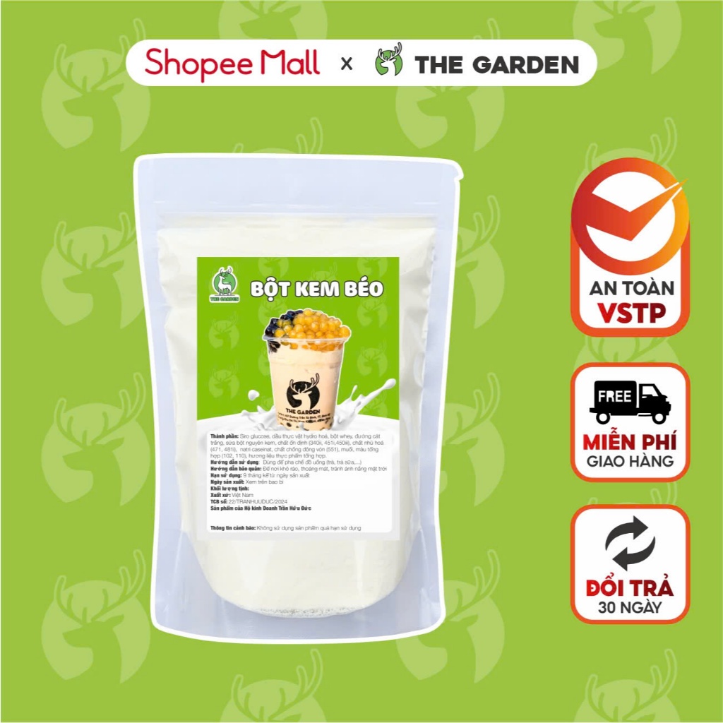 Bột Kem Béo, bột kem không sữa THE GARDEN IGWT gói 100gram