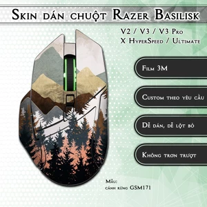 Skin dán chuột Razer Basilisk mẫu cảnh rừng GSM171 | Miếng dán 3M chống trơn trượt