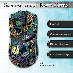 Skin dán chuột Razer Cobra mẫu Astronaut ast16 | Miếng dán 3M chống trơn trượt