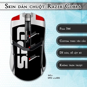 Skin dán chuột Razer Cobra mẫu SPD atk406 | Miếng dán 3M chống trơn trượt