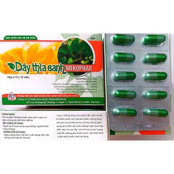 Combo 10 Hộp Dây Thìa Canh Mekophar Hộp 40 viên - Giảm đường huyết và ngăn ngừa biến chứng tiểu đường