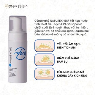 [HÀNG CÔNG TY] Sửa Rửa Mặt Cho Da Dầu, Da Khô Mona Frema UPA Naturex Soothing Cleansing Foam