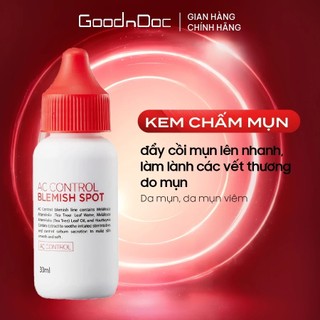 (TEM CÔNG TY) Kem Chấm Mụn Giảm Mụn Viêm GoodnDoc AC Control Blemish Spot 30ml