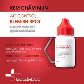 (TEM CÔNG TY) Kem Chấm Mụn Giảm Mụn Viêm GoodnDoc AC Control Blemish Spot 30ml