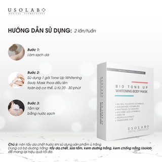 [HÀNG CÔNG TY] Kem ủ trắng body Usolab Bio Tone Up Whitening Body Mask (5 gói-100g)
