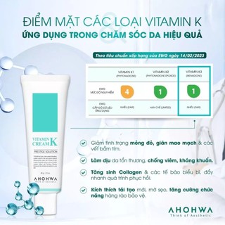 [HÀNG CÔNG TY] Kem Dưỡng Phục Hồi, Tái Tạo Da Ahohwa Vitamin K Cream (12g-50g)