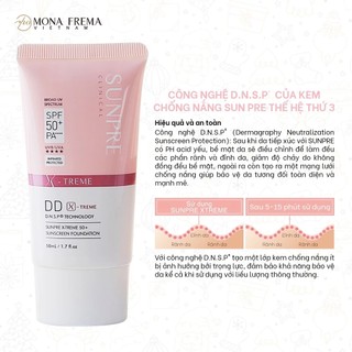 [HÀNG CÔNG TY] Kem Chống Nắng Nâng Tông Mona Frema Sunpre DD Xtreme Sunscreen Foundation