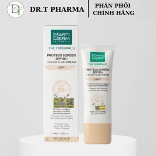 (T-Cell TEM MỚI CÔNG TY) Kem Chống Nắng Phổ Rộng Nâng Tông Chính Hãng -MartiDerm SPF50+ Color Fluid Cream (Light) (40ml)