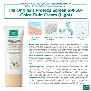 (T-Cell TEM MỚI CÔNG TY) Kem Chống Nắng Phổ Rộng Nâng Tông Chính Hãng -MartiDerm SPF50+ Color Fluid Cream (Light) (40ml)