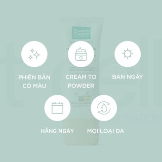 (T-Cell TEM MỚI CÔNG TY) Kem Chống Nắng Phổ Rộng Nâng Tông Chính Hãng -MartiDerm SPF50+ Color Fluid Cream (Light) (40ml)