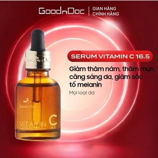 [HÀNG CÔNG TY] Serum Dưỡng Trắng Sáng Da, Giảm Thâm Nám GoodnDoc Vitamin C 16.5 Daily Whitening