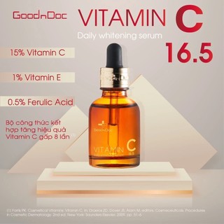[HÀNG CÔNG TY] Serum Dưỡng Trắng Sáng Da, Giảm Thâm Nám GoodnDoc Vitamin C 16.5 Daily Whitening