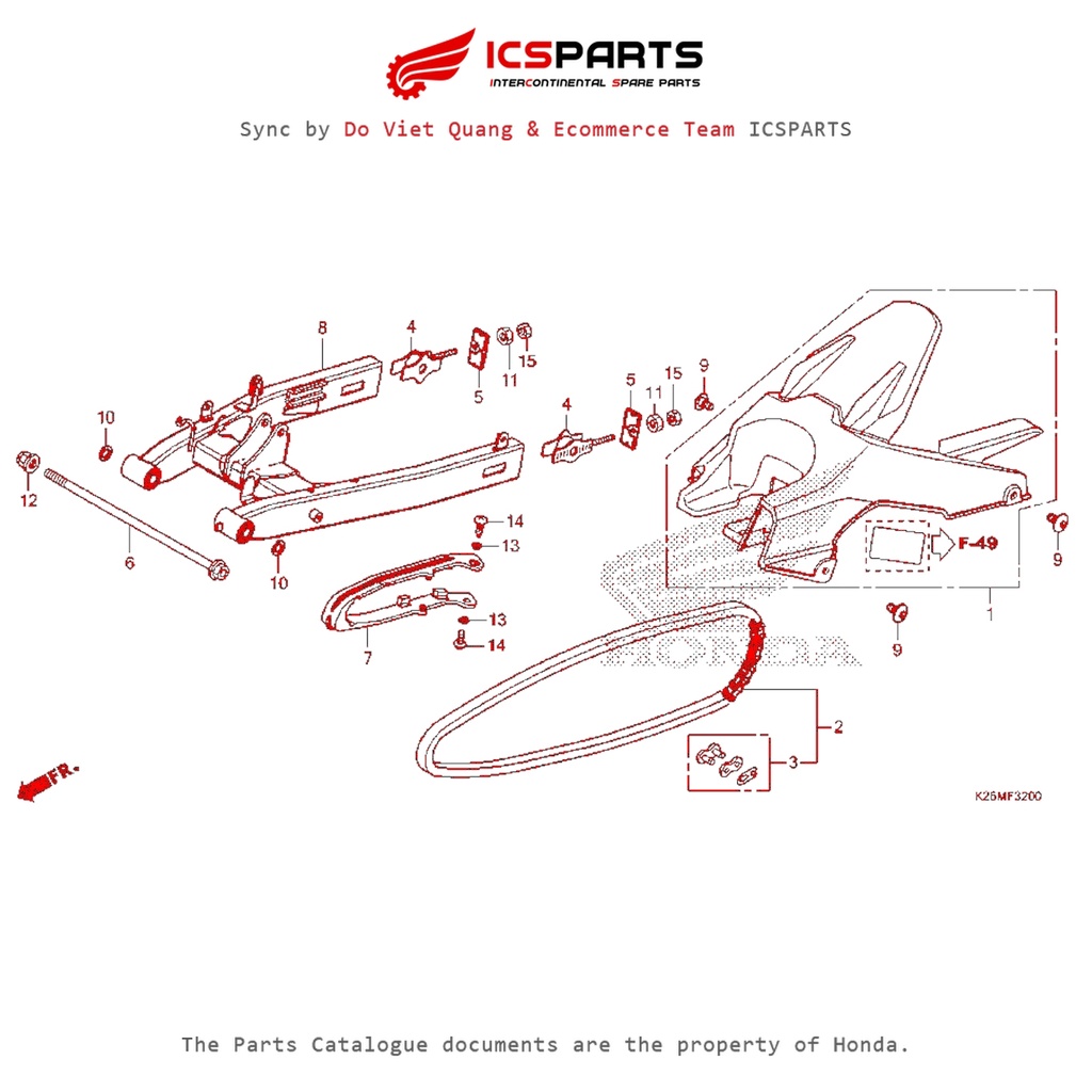 Cụm Càng Sau (Gắp Sau) (F-32-A) HONDA Msx 125 Sf Parts Catalogue ...