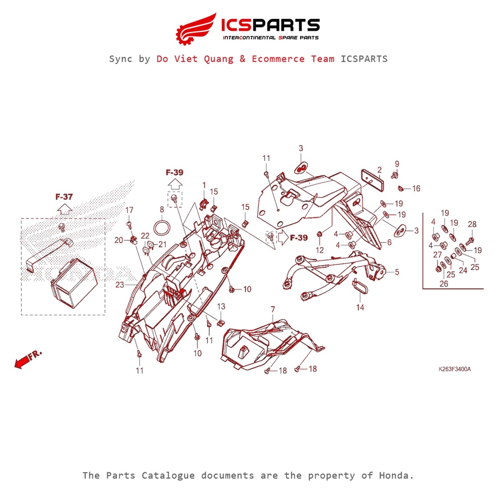 Chắn Bùn Sau (F-34-A) HONDA Msx 125 Parts Catalogue | Shopee Việt Nam