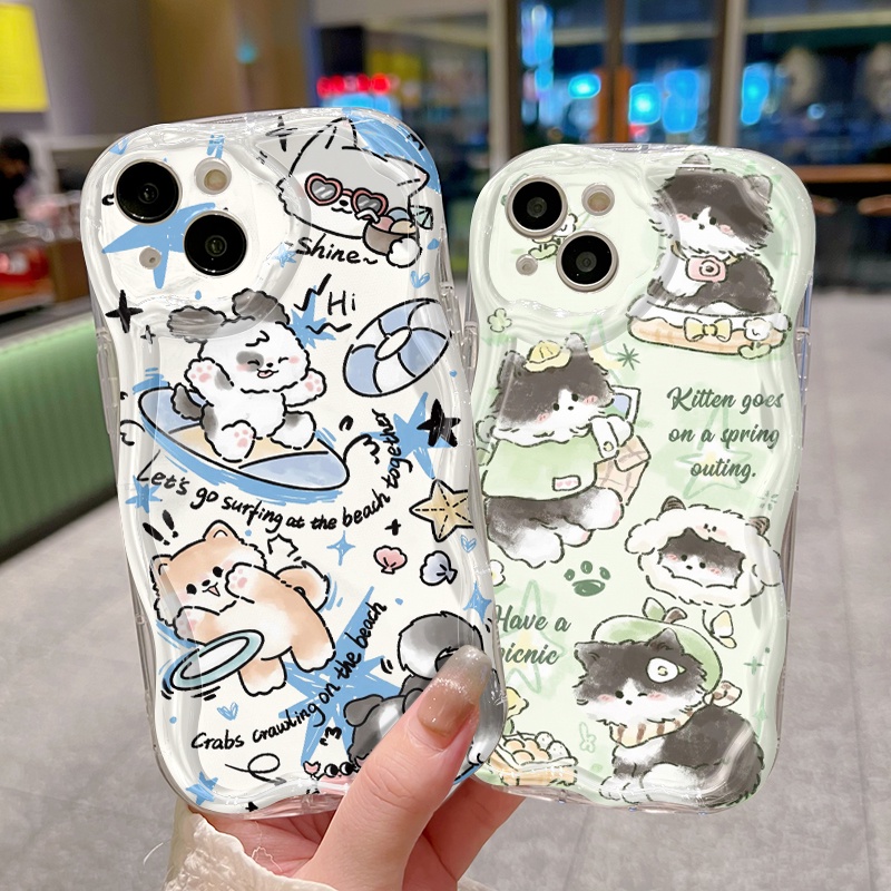 Ốp Lưng Xiaomi Redmi 13 5G 13C POCO M6 4G M6 Plus 5G C65 Case Trong suốt Dễ thương hoạt hình động vật
