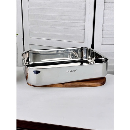 Chảo Kiêm Khay Nướng 35cm Chockmen Dùng Đun Nấu Được  CKM791