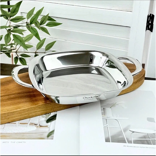 Chảo 2 Quai 18cm Chockmen Khay Đựng Inox Chockmen C793