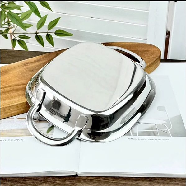 Chảo 2 Quai 18cm Chockmen Khay Đựng Inox Chockmen C793