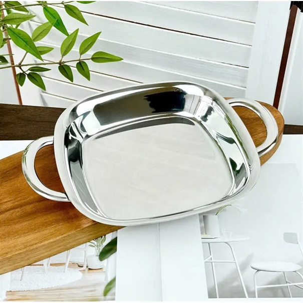 Chảo 2 Quai 18cm Chockmen Khay Đựng Inox Chockmen C793