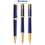 Bút cao cấp Parker Ingenuity Blue GT, thân xanh, mạ vàng 18K, có khắc tên làm quà tặng — ảnh 1