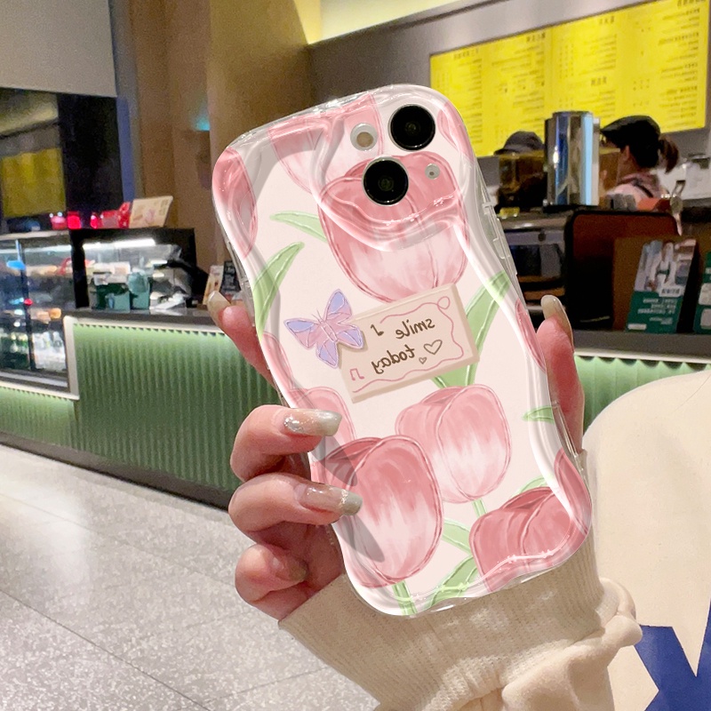 Ốp Lưng Realme 5 5i 5s 6i C3 C3i Narzo 10 10A 20A Case Trong suốt Hoạt hình Hoa tulip đẹp Z5129