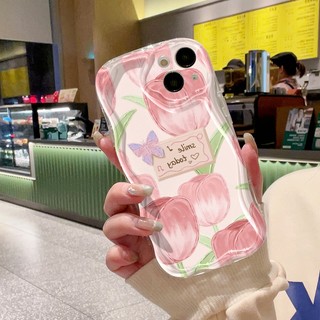Ốp Lưng OPPO A53 2020 A33 2020 A53s A54 A32 A11s Case Trong suốt Hoạt hình Hoa tulip đẹp Z5129