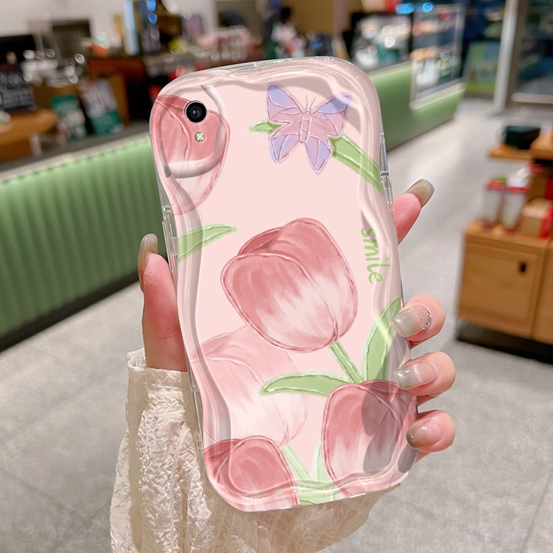 Ốp Lưng VIVO Y91C Y90 Y1s Case Trong suốt Hoạt hình Hoa tulip đẹp Z5129
