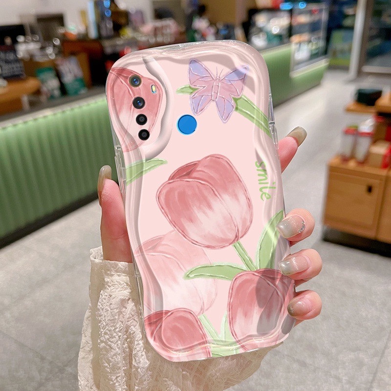 Ốp Lưng Realme 5 5i 5s 6i C3 C3i Narzo 10 10A 20A Case Trong suốt Hoạt hình Hoa tulip đẹp Z5129