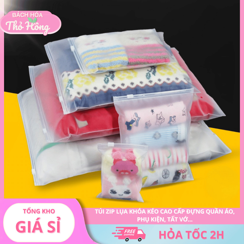🎁 COMBO 3-10 Túi Zip Lụa Khóa Kéo Cao Cấp Đựng Quần Áo, Phụ Kiện, Tất Vớ...🎁