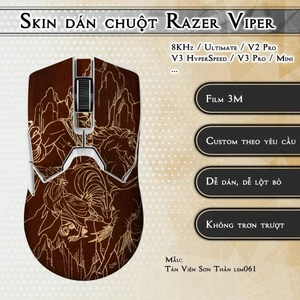 Skin dán chuột Razer Viper 8KHz, Ultimate, V2, V3 Pro, HyperSpeed, Mini mẫu Tản Viên Sơn Thần lsm061