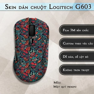 Skin dán chuột Logitech G603 mẫu Mặt quỷ pikrepo | Miếng dán Film 3M chống trượt