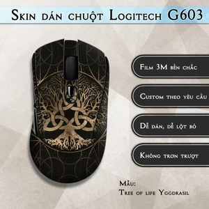 Skin dán chuột Logitech G603 mẫu Tree of life Yggdrasil | Miếng dán Film 3M chống trượt