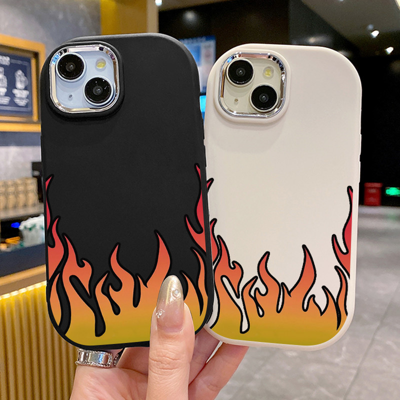 Ốp Lưng OPPO A7 A5s A12 A12s A11k Case Đơn giản Lửa UA0322