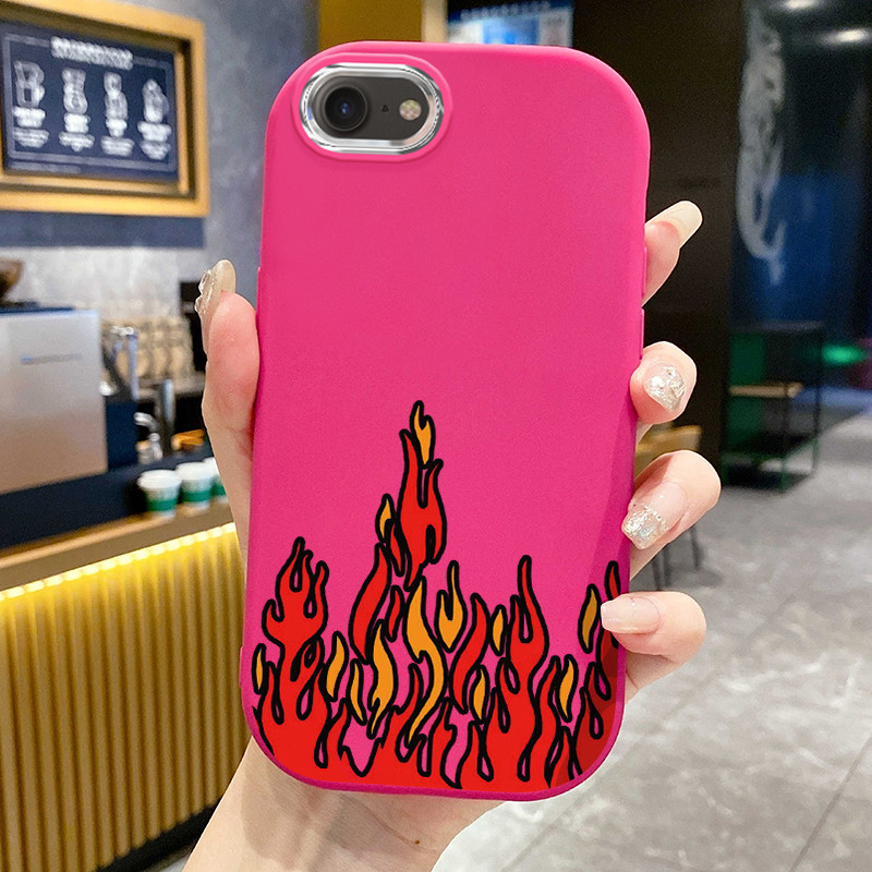 Ốp Lưng iPhone 6 Plus 6s Plus 7 Plus 8 Plus X Xs Max Xr 11 Pro Max Case Đơn giản Lửa UA0322