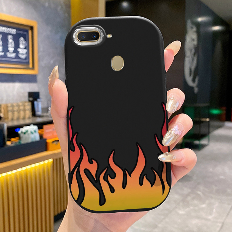 Ốp Lưng OPPO A7 A5s A12 A12s A11k Case Đơn giản Lửa UA0322