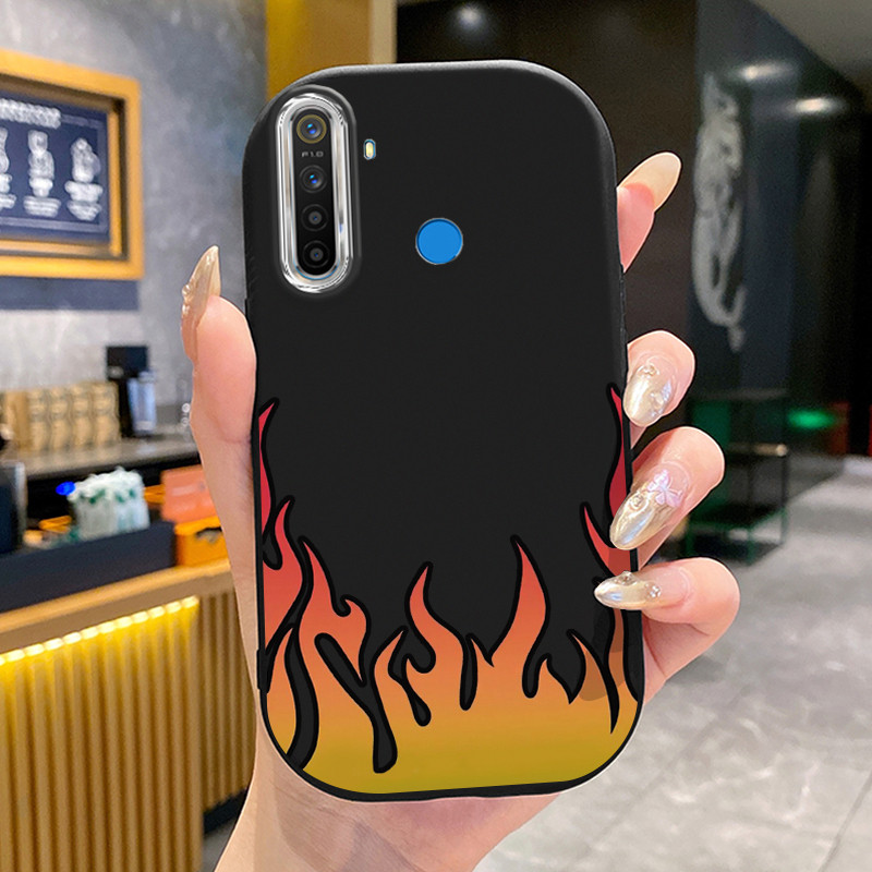 Ốp Lưng Realme 5 5i 5s 6i C3 C3i 8 Pro 8i Narzo 50 Case Đơn giản Lửa UA0322