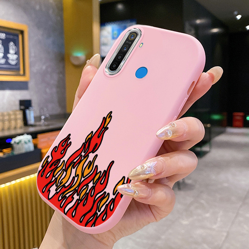 Ốp Lưng Realme 5 5i 5s 6i C3 C3i 8 Pro 8i Narzo 50 Case Đơn giản Lửa UA0322