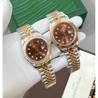 [Tặng Hộp Đẹp] Đồng Hồ Nam Nữ - ROLEX màu Chocola huyền thoại Đủ Size 32mm 36mm 41mm - Máy Cơ Mạ Tốt phủ PVD