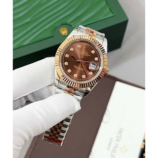 [Tặng Hộp Đẹp] Đồng Hồ Nam Nữ - ROLEX màu Chocola huyền thoại Đủ Size 32mm 36mm 41mm - Máy Cơ Mạ Tốt phủ PVD