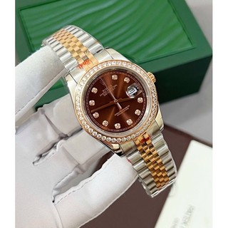 [Tặng Hộp Đẹp] Đồng Hồ Nam Nữ - ROLEX màu Chocola huyền thoại Đủ Size 32mm 36mm 41mm - Máy Cơ Mạ Tốt phủ PVD