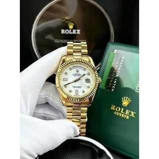[TẶNG HỘP] T Đồng hồ NAM ROLEX daydate gold w T- automatic- Dây thép- 41mm- chống nước- BẢO HÀNH 24 tháng