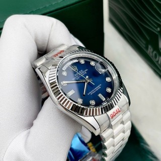 Rolex day date mặt xanh navi - nhẹ nhàng thanh lịch cho ae,Bản tinh chỉnh mỏng đẹp, Đủ size 38-41