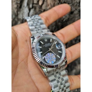 [TẶNG HỘP] Đồng hồ nam ROLEX Oyster Perpetual Date Just Black 36mm - Thép 316L- AUTOMATIC- CHỐNG NƯỚC- BẢO HÀNH 24th