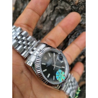 [TẶNG HỘP] Đồng hồ nam ROLEX Oyster Perpetual Date Just Black 36mm - Thép 316L- AUTOMATIC- CHỐNG NƯỚC- BẢO HÀNH 24th